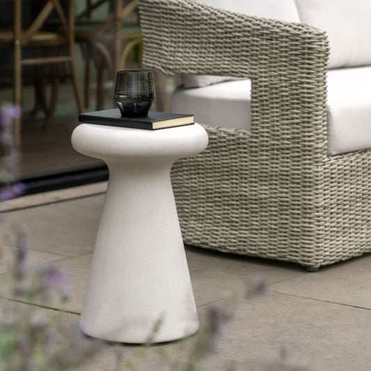Ria Glass Reinforced Concrete Side Table - Concrete