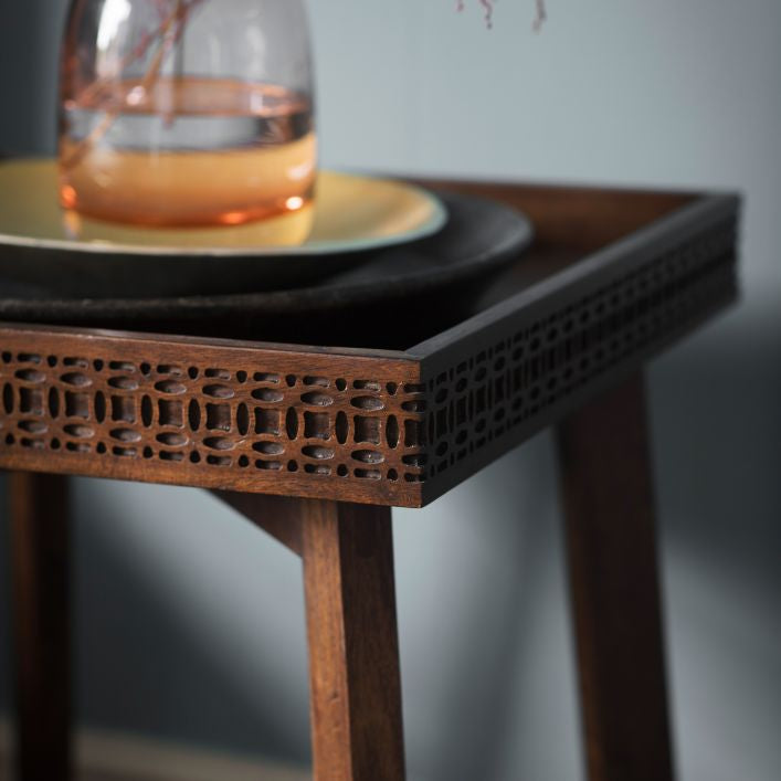 Bali Bedside / End Table - Brown