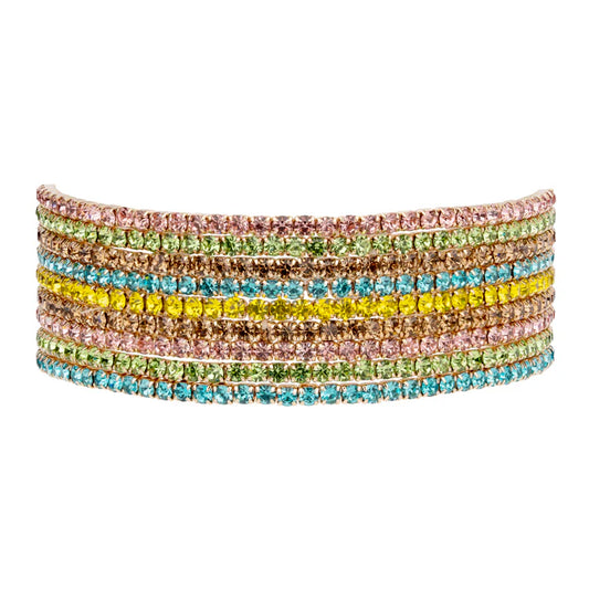 Rainbow Multicolour Elasticated Bracelet