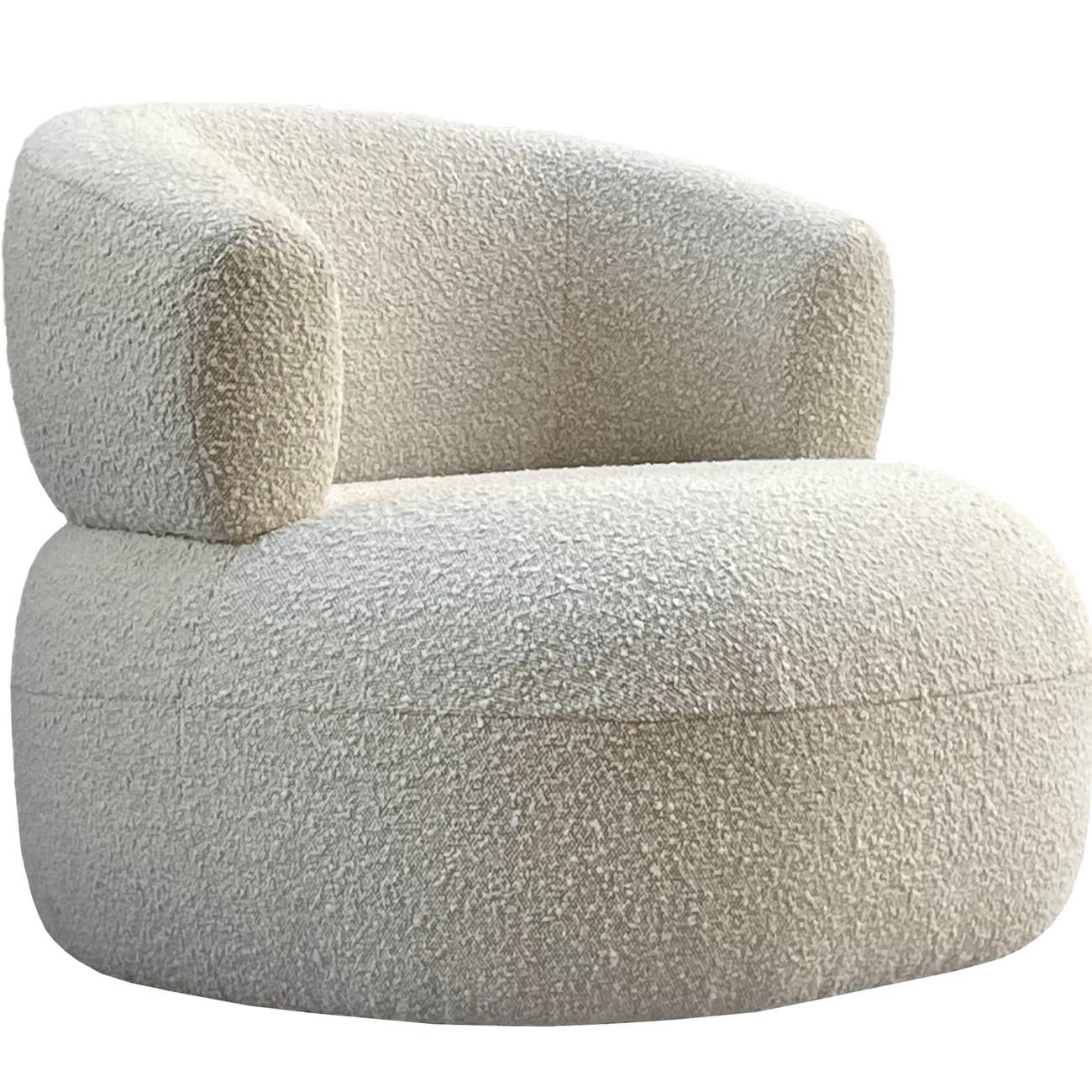 Libra Interiors Luna Occasional Chair in Ivory Boucle