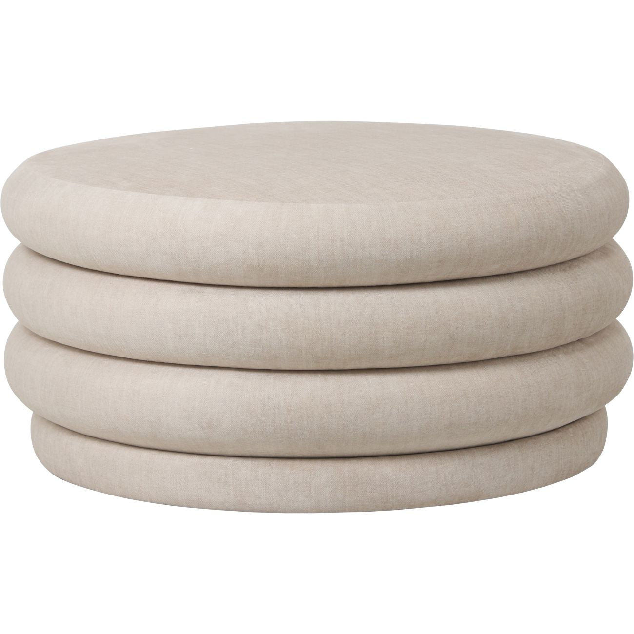 Casa Upholstered Storage Ottoman - Cream