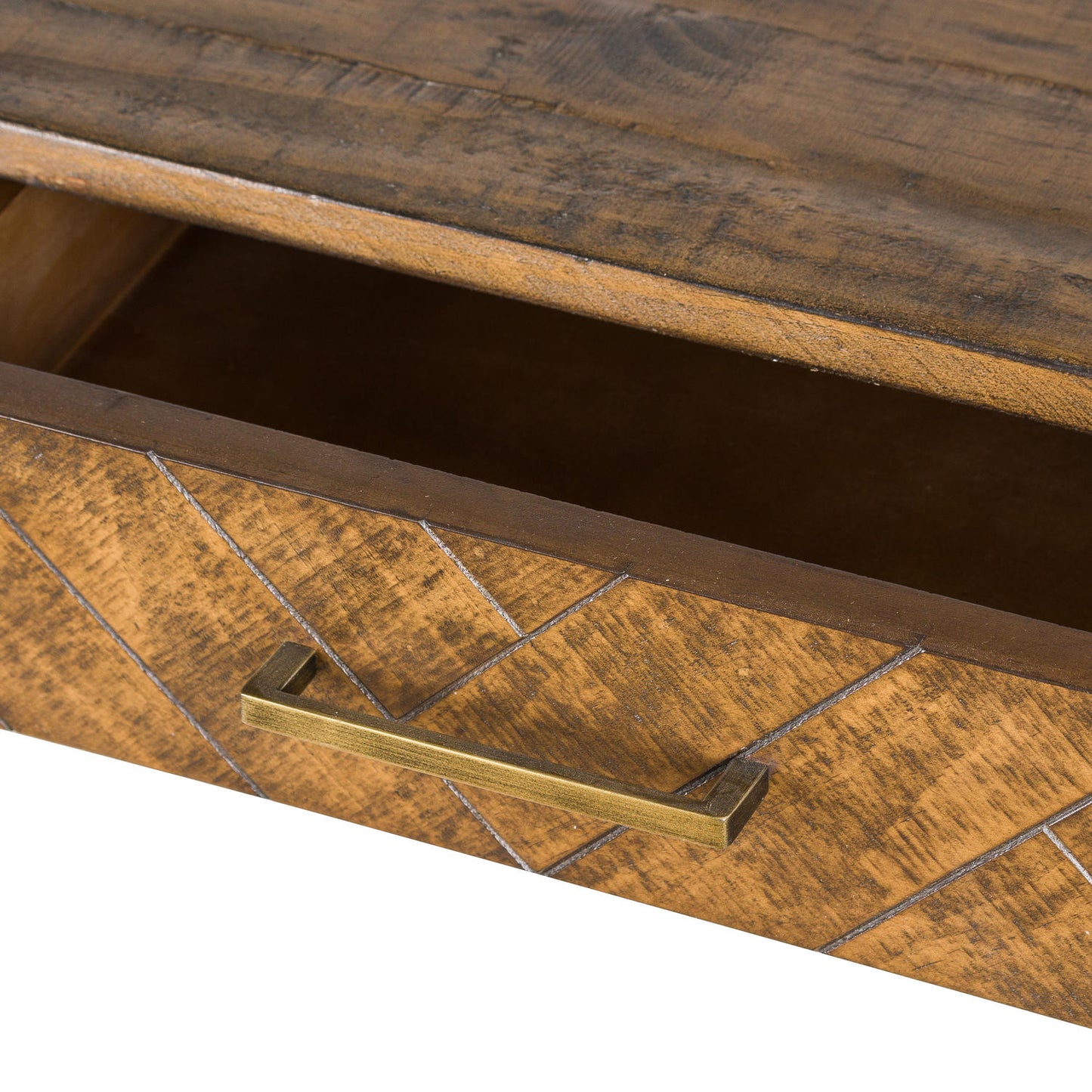 Baltimore Parquet Gold 2 Drawer Console Table
