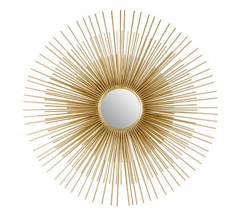 Statement Gold Finish Sunburst Wall Mirror
