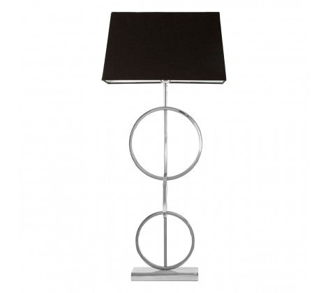 Table Lamp With Silver Dual Ring Base