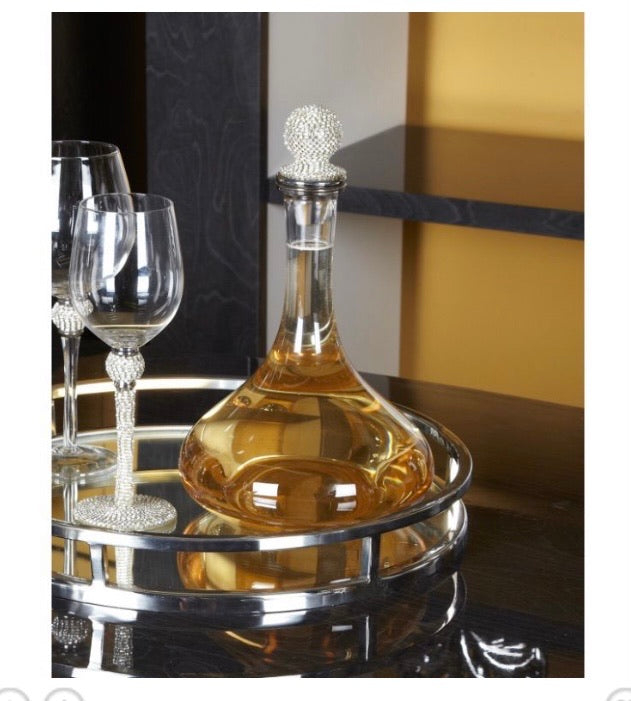 Glass and Crystal Diamanté Drinks Decanter