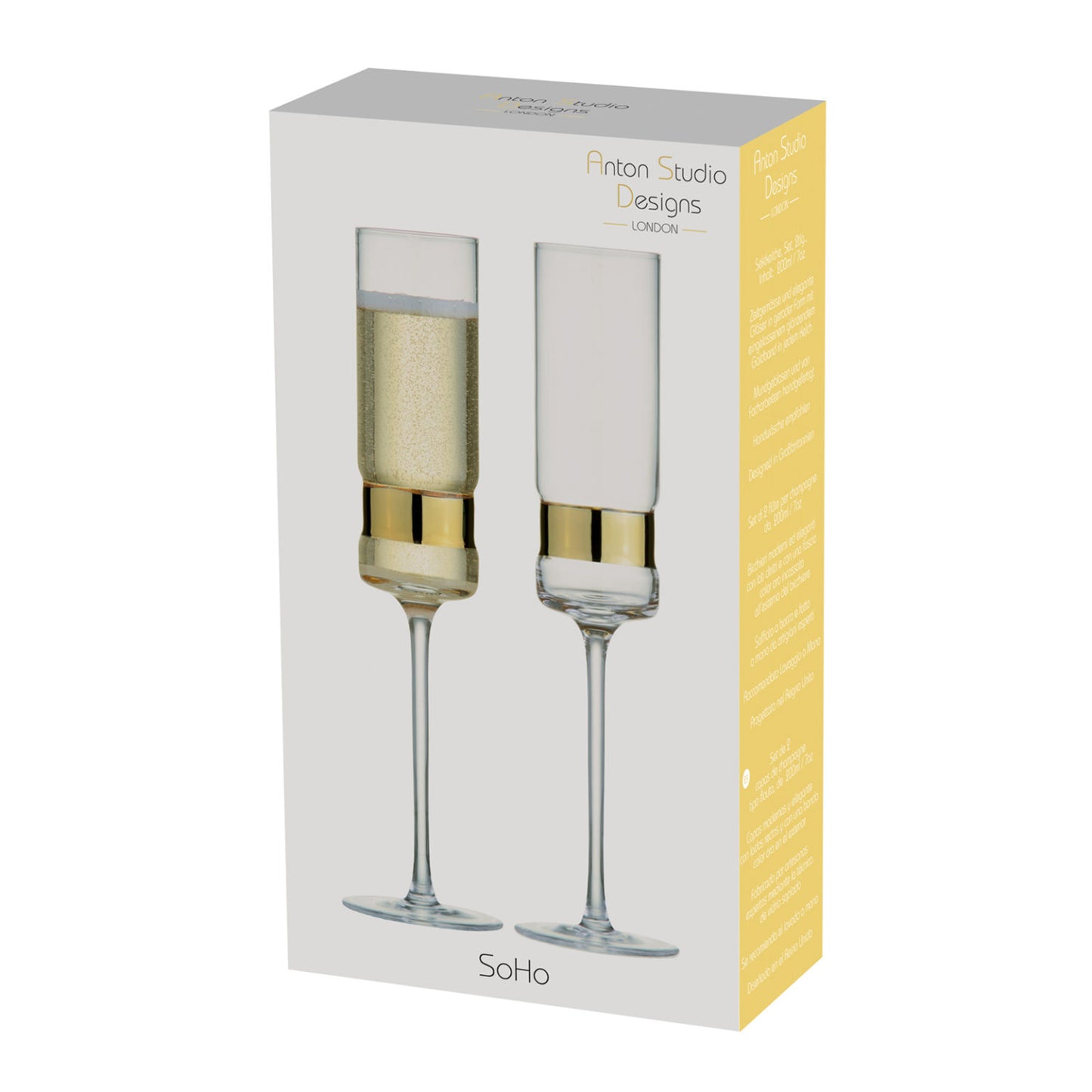 SoHo Champagne Flutes - Set 2
