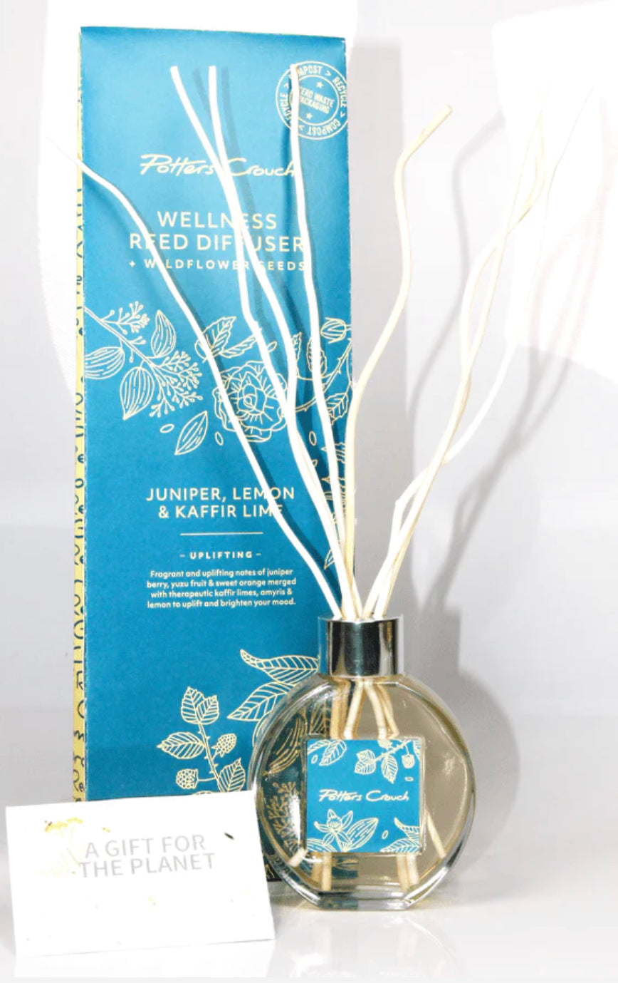 Potters Crouch Wellness Reed Diffuser - Juniper Lemon & Kaffir Lime