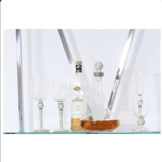Glass and Crystal Diamanté Drinks Decanter