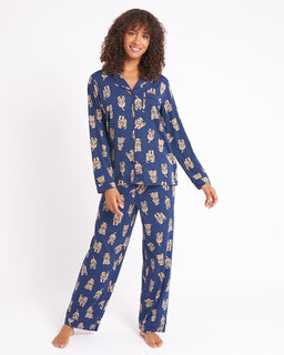 Chelsea Peers NYC Cockapoo Button Up Eco Long Pyjama Set