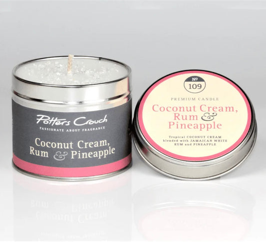 Potters Crouch Coconut Cream, Rum & Pineapple Scented Candle Tin