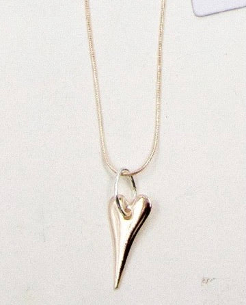 Contemporary Rose Gold Heart Necklace on short chain