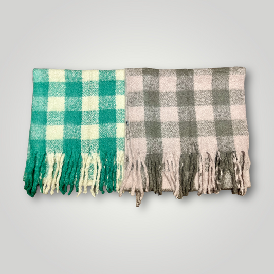 Checked Blanket Scarf ( Boxed)