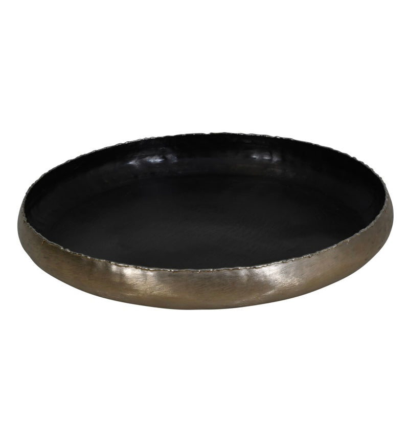 Molten Brushed Gold Round Metal Platter - 43cm diameter