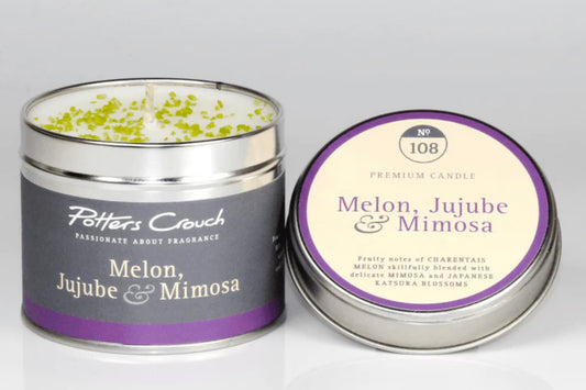 Potters Crouch Melon Jujube & Mimosa Scented Candle Tin