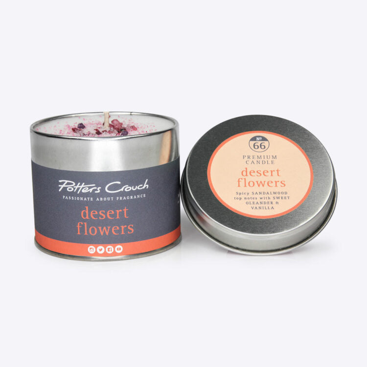Potters Crouch Desert Flowers Scented Candle Tin