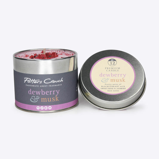 Potters Crouch Rose & Musk Scented Candle in a Tin