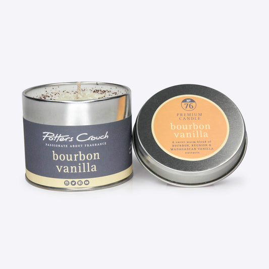 Potters Crouch Bourbon Vanilla Scented Candle in a Tin